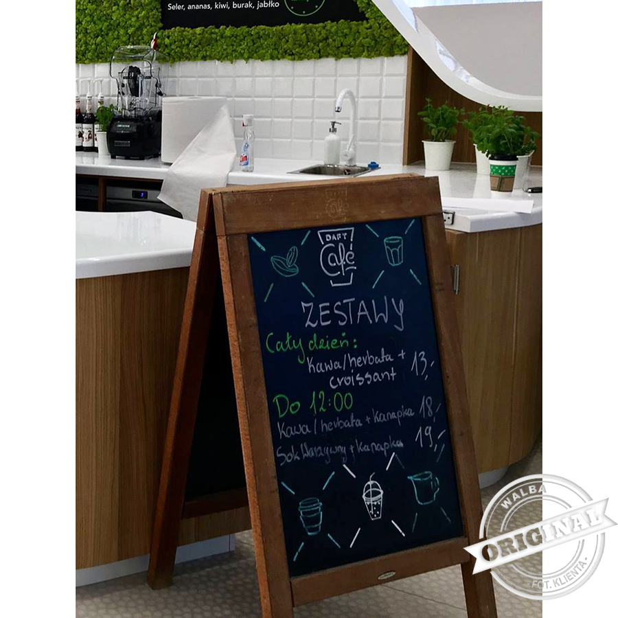 Potykacz WALBA dla kawiarni DAFT CAFE Warszawa