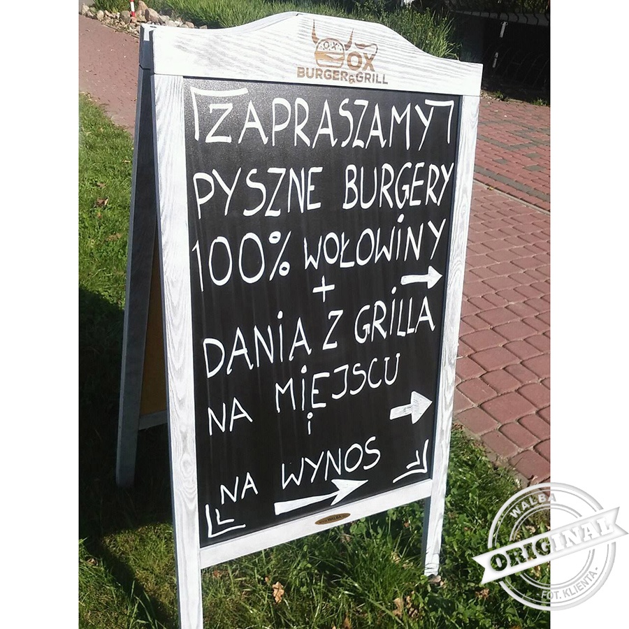 Zobacz potykacz który kupiła Restauracaja BURGER & GRILL z Pionek