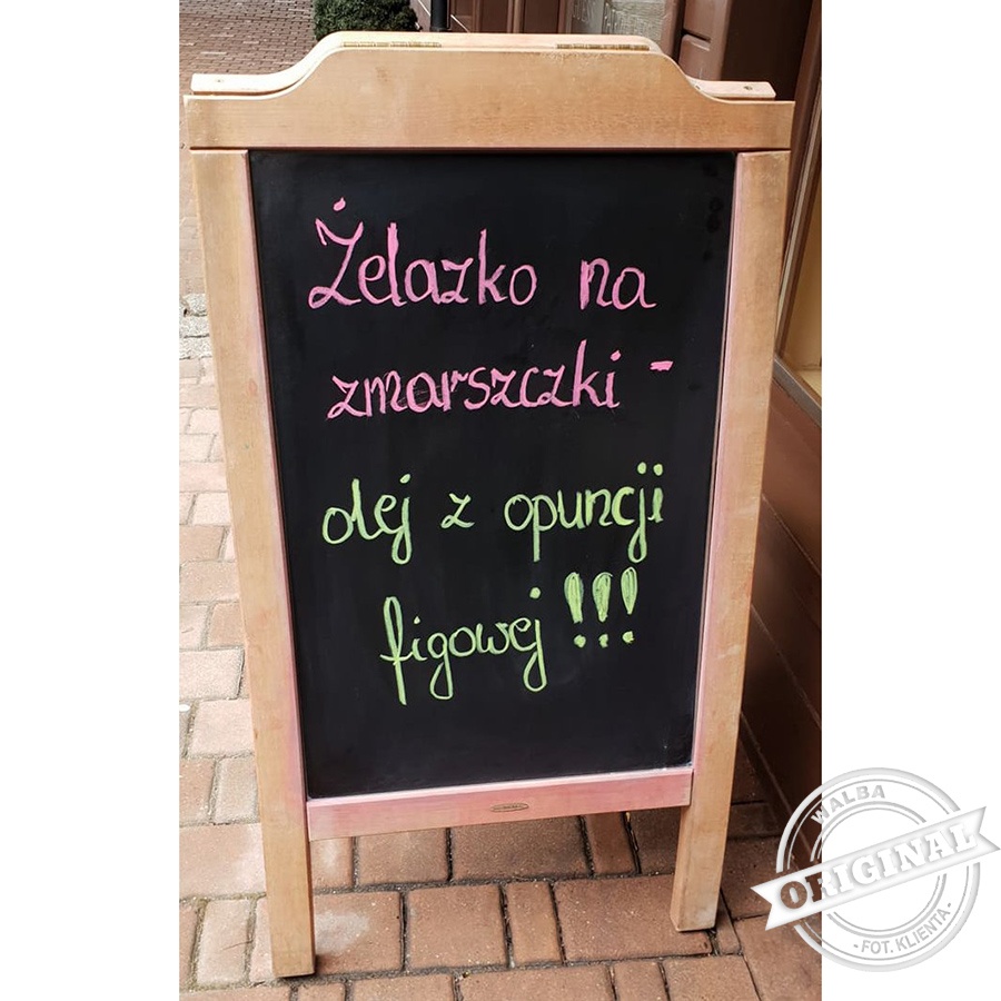 Zobacz potykacz z dobrym tekstem reklamowym - potykacz kupiony od WALBA