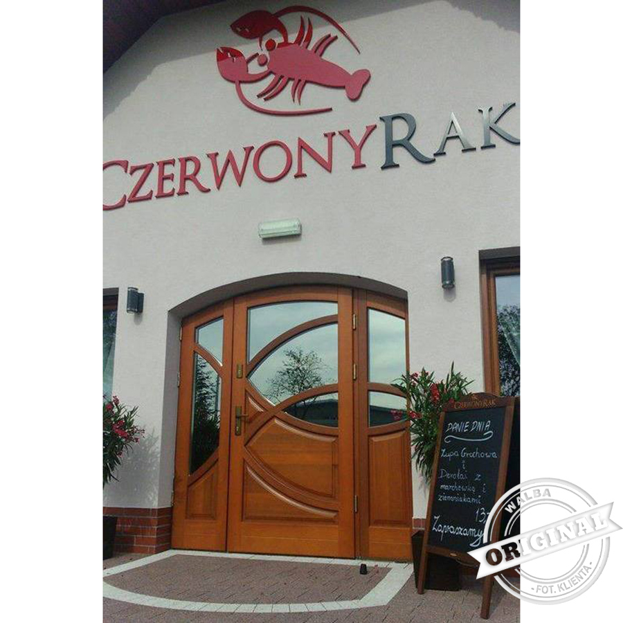 Potykacz reklamowy dla restauracji Czerwony Rak we Wrocławiu - producent WALBA