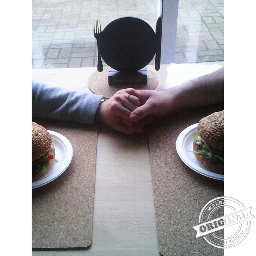 Tabliczka kredowa dla restauracji Wege Stacja w Gdańsku - producent WALBA