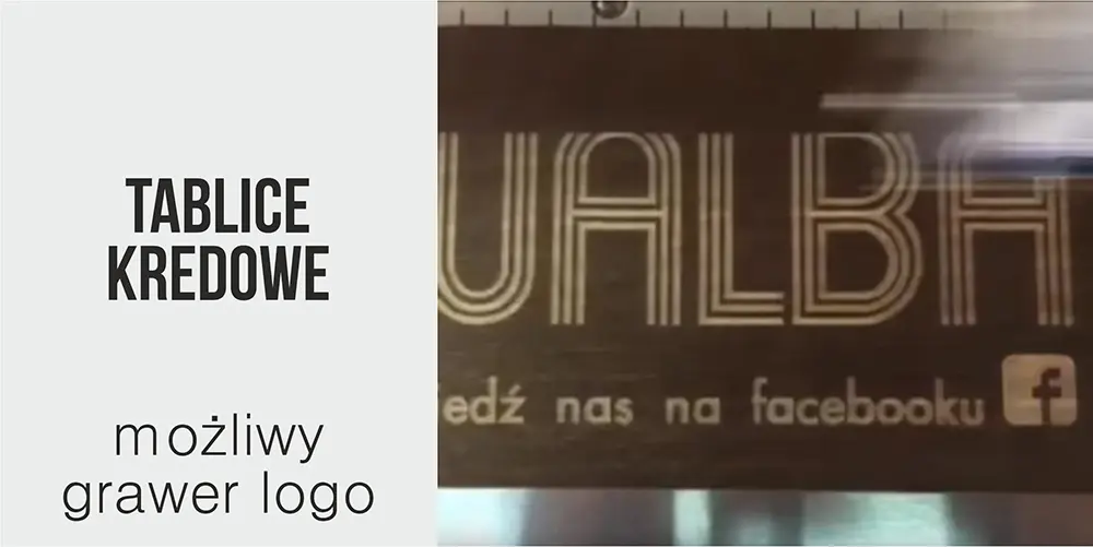 Tablice kredowe możliwy grawer logo - zobacz ofertę producenta WALBA