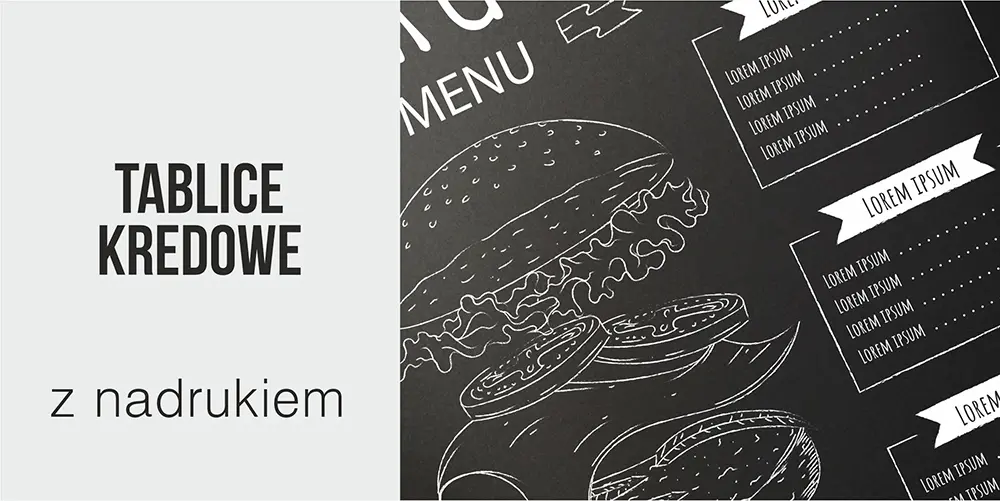 Tablice kredowe z nadrukiem - zobacz ofertę producenta WALBA