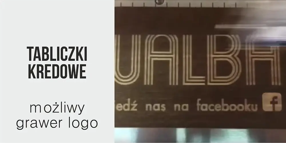 Tabliczki kredowe możliwy grawer logo - zobacz ofertę producenta WALBA