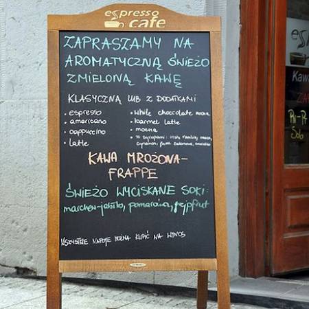 Potykacz dla Kawiarnii ESPRESSO CAFE Krosno