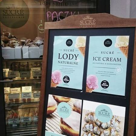 Potykacz dla lodziarni SUCRE Warszawa