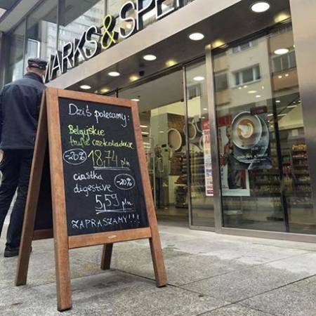 Potykacz dla Sieci handlowej MARKS & SPENCER Warszawa