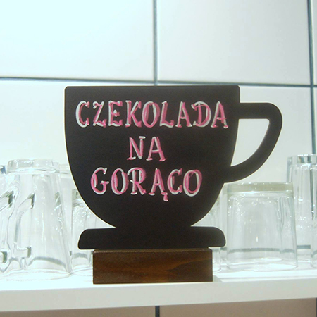 Tabliczka kredowa dla PIJALNI CZEKOLADY