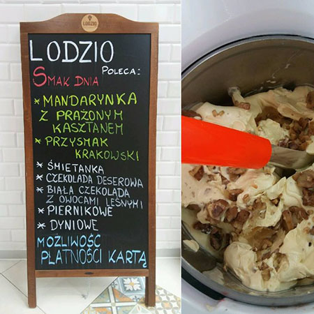 Potykacz dla lodziarni LODZIO LODY NATURALNE Katowice