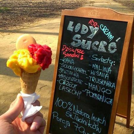 Potykacz dla SUCRE LODY NATURLANE Warszawa