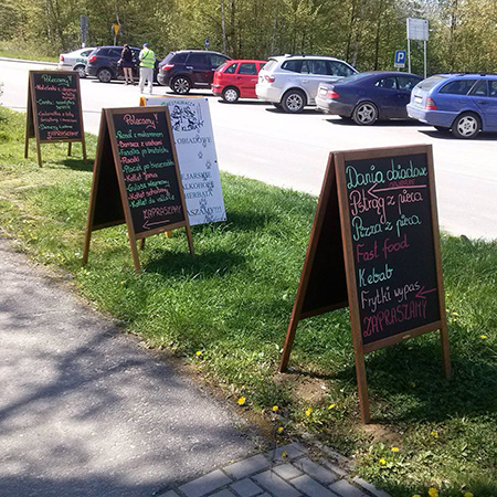 Potykacz dla restauracji LEŚNE KLIMATY Bieszczady