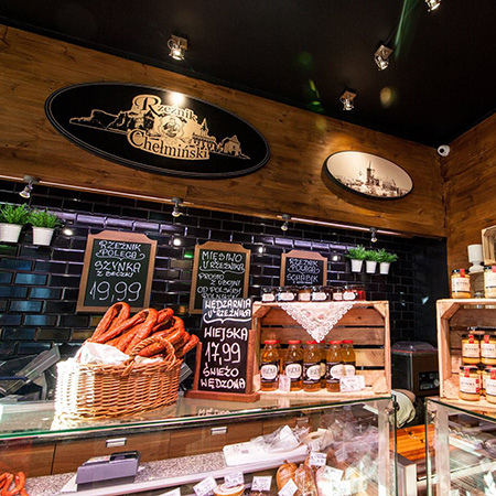 Tablica kredowa dla sklepu mięsnego Rzeźnik Chełmiński Chełm
