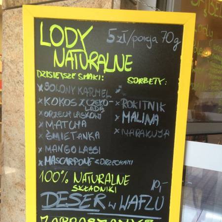 Tablica kredowa dla Lodziarni MELODY Warszawa