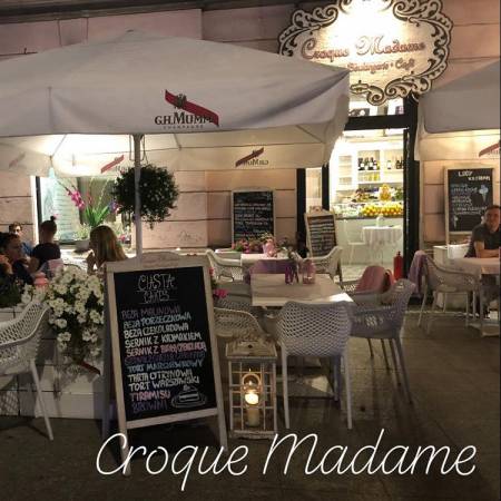 Potykacze reklamowe dla restauracji Croque Madam Warszawa