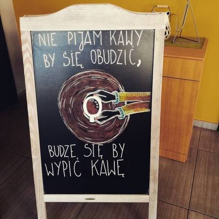Potykacz retro dla kawiarni DESPRESSO Elbląg