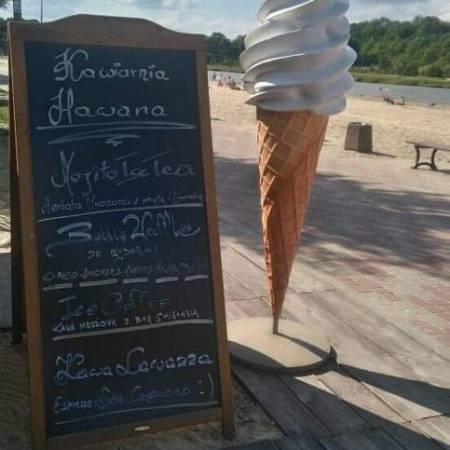 Potykacz reklamowy dla kawiarni HAWANA Warszawa