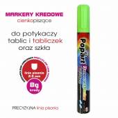 KOMPLET cienkopiszących MARKERÓW KREDOWYCH pisaków do potykaczy, tablic i szkła POPART 8g - 7 szt.
