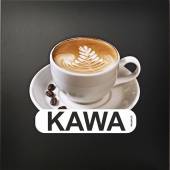 NALEPKA MENU wielokrotnego użytku na potykacze i tablice kredowe - KAWA CAPPUCCINO