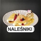 NALEPKA MENU wielokrotnego użytku na potykacze i tablice kredowe - NALEŚNIKI trójkąty