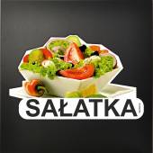 NALEPKA MENU wielokrotnego użytku na potykacze i tablice kredowe - SAŁATKA