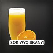 NALEPKA MENU wielokrotnego użytku na potykacze i tablice kredowe - SOK WYCISKANY