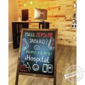 BARDZO MAŁY POTYKACZ REKLAMOWY STOJAK TABLICA KREDOWA 90x51cm 