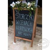 BARDZO MAŁY POTYKACZ REKLAMOWY STOJAK TABLICA KREDOWA 90x51cm 