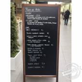 DUŻY POTYKACZ REKLAMOWY Z TABLICĄ KREDOWĄ 160x72cm 