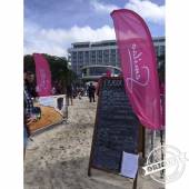 DUŻY POTYKACZ REKLAMOWY Z TABLICĄ KREDOWĄ 160x72cm 