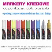 Jednostronny - wodoodporny potykacz drewniany z tablicą kredową LODY WŁOSKIE - 152x60cm rama różowa