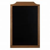 BARDZO DUŻA TABLICA KREDOWA w drewnianej ramie do zawieszenia w pionie - falista listwa górna z możliwością wygrawerowania logo 60x91,5 cm