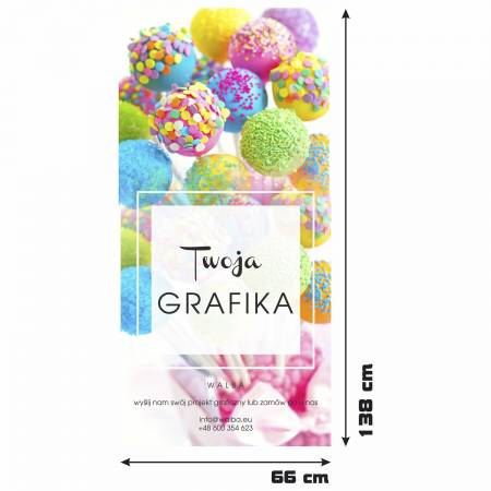 DUŻA TABLICA REKLAMOWA Z DREWNIANEJ PŁYTY HDF z nadrukiem TWOJEJ GRAFIKI - 138 cm x 66 cm